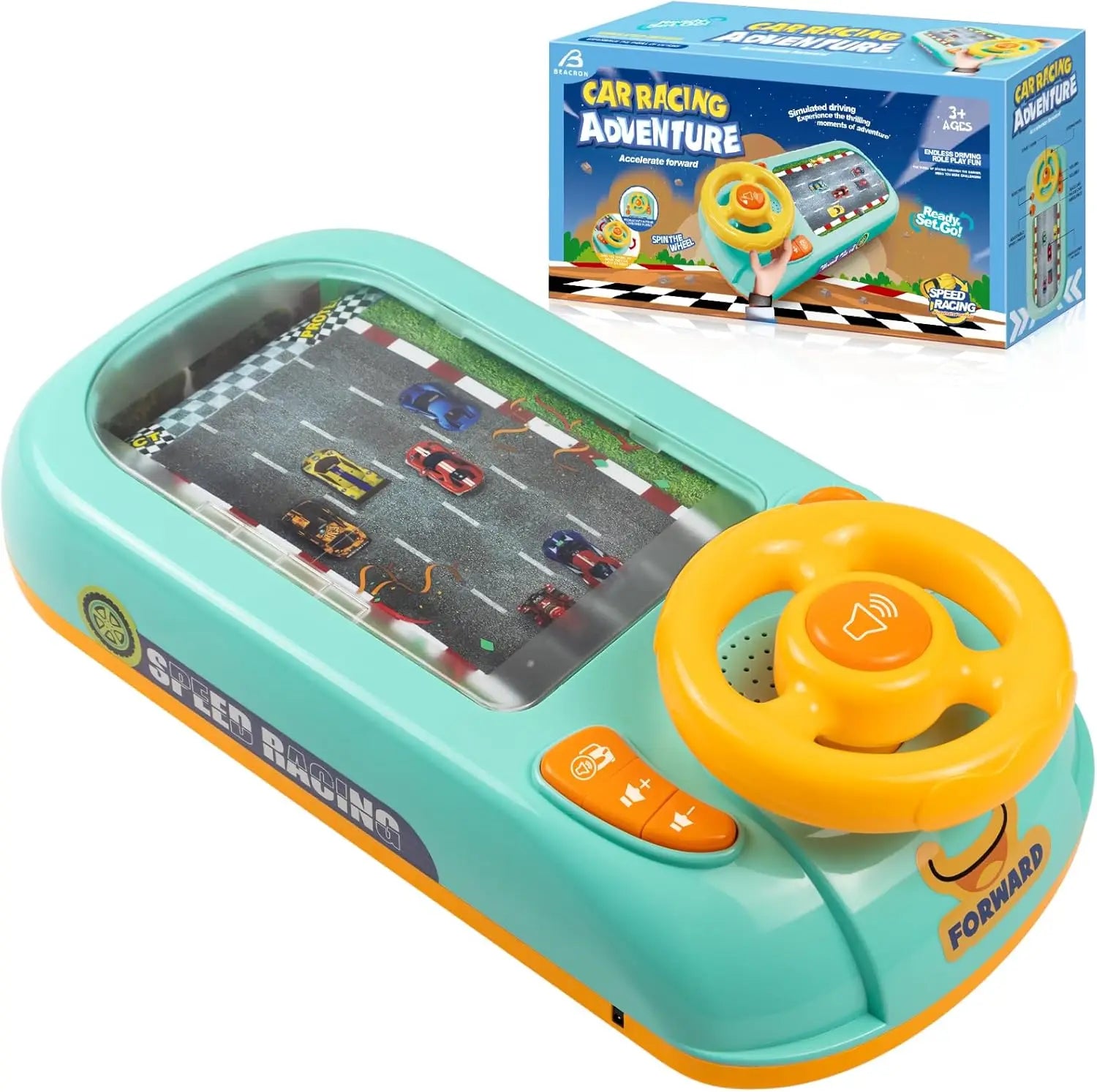 Musical Steering Wheel Toys for Boys 4-6 Toddler Simulated Driving Racing Car Game with Sound  Interactive Educational Learning